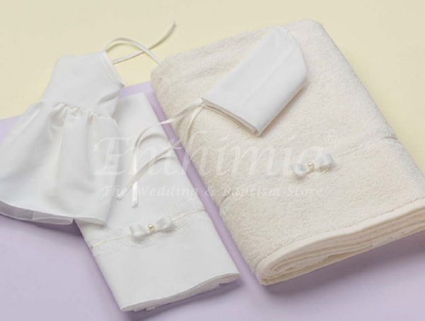 Girl Lathopana - Pretty Pearl Bow-Organic Cotton